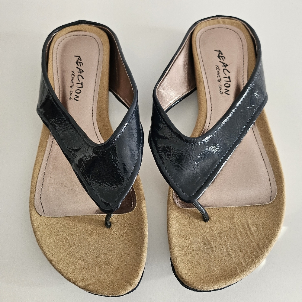 Kenneth Cole Reaction Midnight Blue Flip Flop Sandals Size 8.5